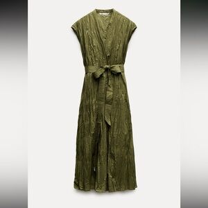 Zara Khaki Maxi Dress